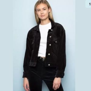 Brandy Melville Cropped Corduroy Jacket